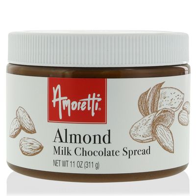 Amoretti Almond Spread, Milk Chocolate, 11 Ounce