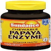 Sundance Chewable Papaya Enzyme - 100 Tablets, Pack of 6
