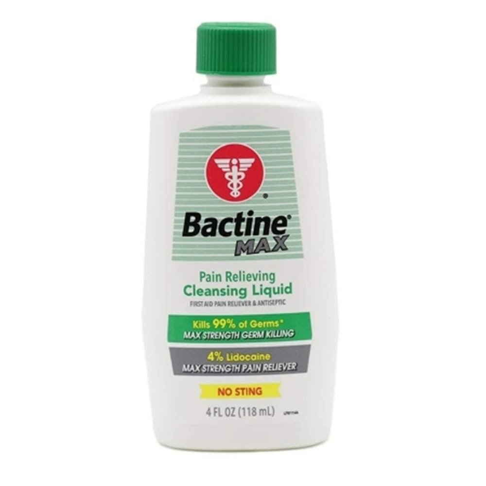 Bactine Max 4 oz Pain Relieving Liquid, Pack of 6
