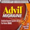 Advil Migraine Liquid Filled Capsules - 20 ct, Pack of 6 view 1