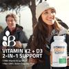 Bronson Vitamin K2 (MK7) with D3 Supplement Non-GMO Formula 5000 IU Vitamin D3 & 90 mcg K2 MK-7 Easy to Swallow D & K Complex, 250 Capsules view 3