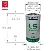 10x SAFT LS26500_WIRE Size C 3.6V 7700mAh Lithium Cell for Smart Munitions, Intrusion Sensors, Invisible Fencing, RFID Tracking, Asset Tracking, Theft Prevention SAFT MFG PN 700068 view 4