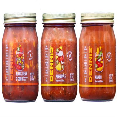 All-Natural Gourmet Salsa Variety Pack | Low Sugar, Low Cal, Low Carb, Low Sodium, & Gluten Free! Includes (1) Each of Black Bean & Corn, Mango, & Pineapple Salsas.