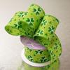 2 1/2" X 10 Yards St Patrick Shamrock Natural Ribbon view 1