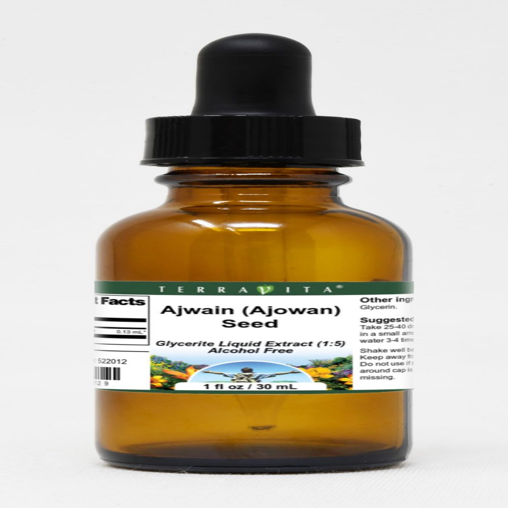 Ajwain (Ajowan) Seed Glycerite Liquid Extract (1:5) - No Flavor (1 oz, ZIN: 522012) - 3 Pack