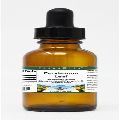 Persimmon Leaf Glycerite Liquid Extract (1:5) - Strawberry Flavored (1 oz, ZIN: 522833)
