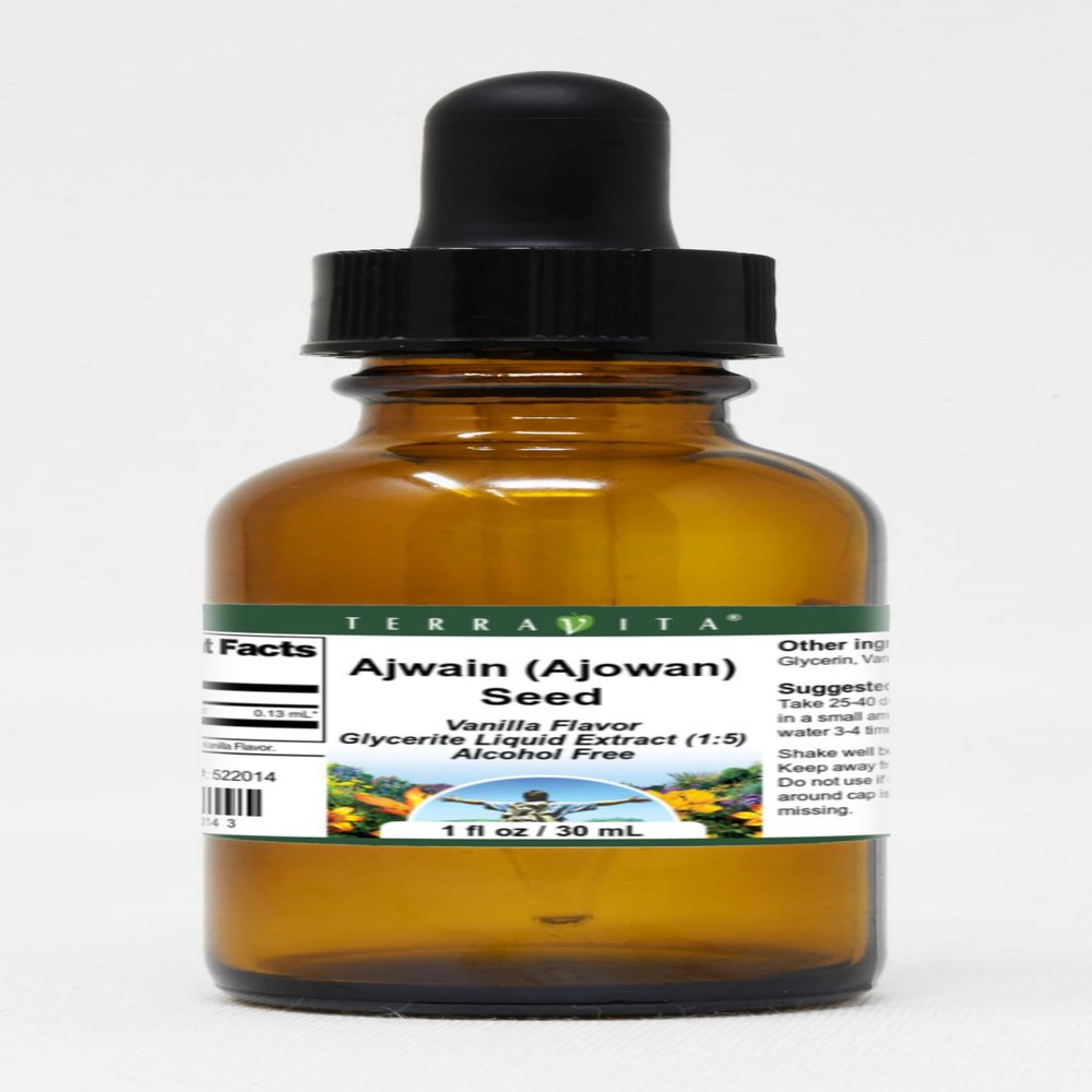 Ajwain (Ajowan) Seed Glycerite Liquid Extract (1:5) - Vanilla Flavored (1 oz, ZIN: 522014) - 3 Pack
