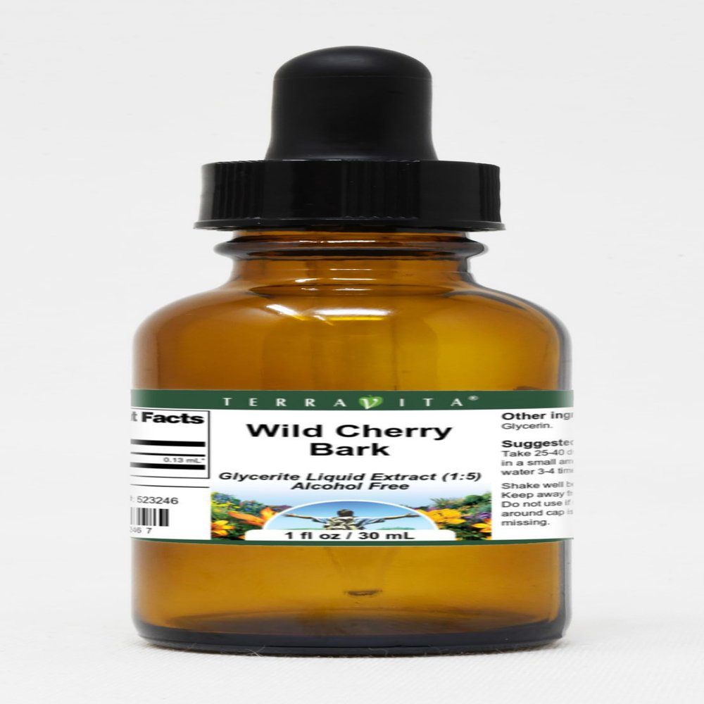 Wild Cherry Bark Glycerite Liquid Extract (1:5) - No Flavor (1 oz, ZIN: 523246)
