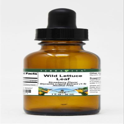 Wild Lettuce Leaf Glycerite Liquid Extract (1:5) - Strawberry Flavored (1 oz, ZIN: 523257)