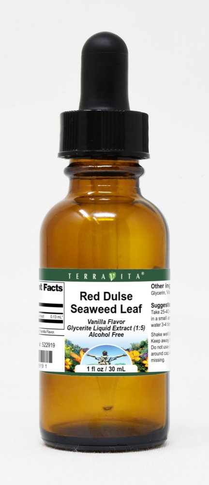 Terravita Red Dulse Seaweed Leaf Glycerite Liquid Extract (1:5) - Vanilla Flavored (1 oz, ZIN: 522919)
