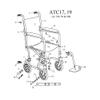 Drive Replacement Parts for Transport Chair ATC17 & 19 - Footrest Silver - PairL8 view 2