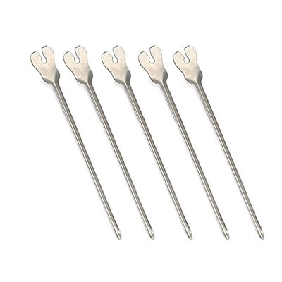 OdontoMed2011 5 Pieces Grooved Director with Probe Tip and Tongue Tie 5" Dental Instruments ODM