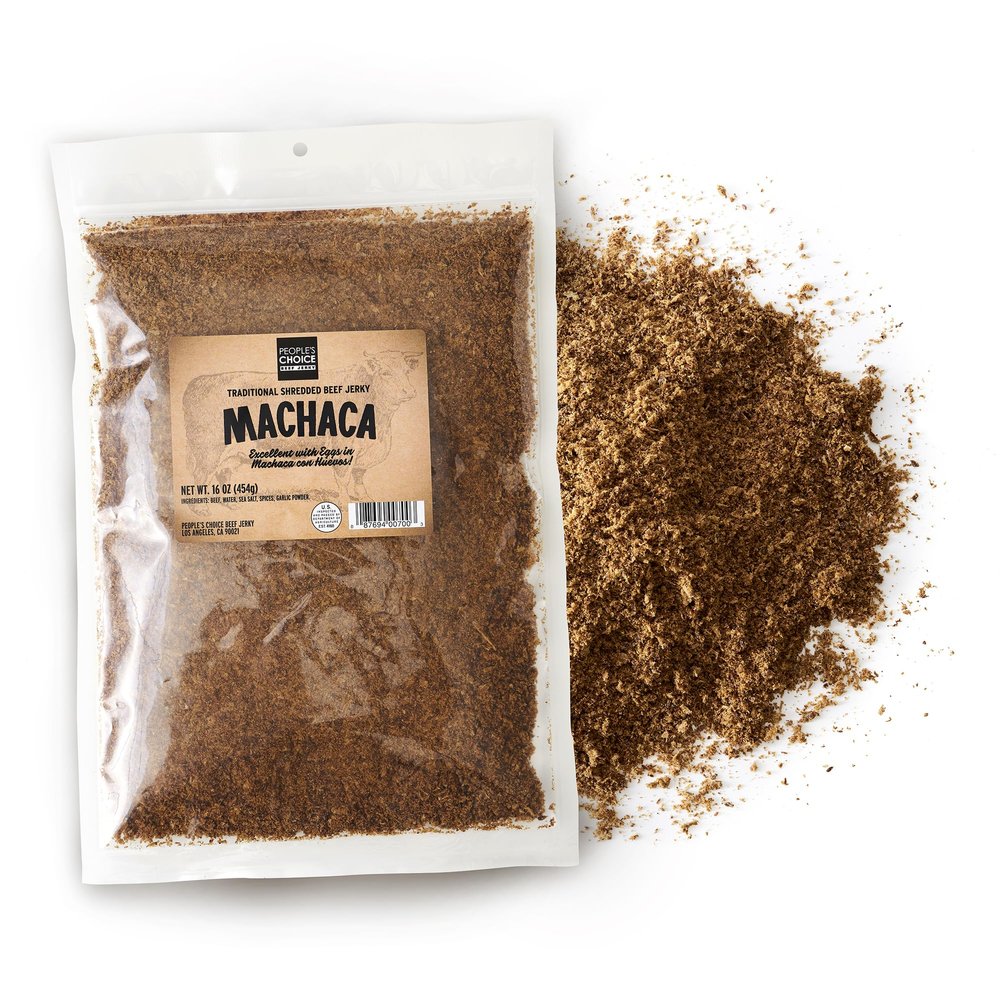Peoples Choice Beef Jerky Carne Seca Machaca Bulk Beef Jerky Chew Shredded Beef Jerky Sugar Free, Zero Carb, Gluten Free, High Protein Meat Snack Made in USA 1 Pound (16 oz) Bag