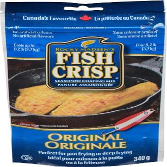 Rocky Madsen's Fish Crisp, Seasoned Coating Mix, Original, 340g/12oz., {Imported from Canada}