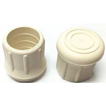 Protective Leg Tip, Slipon, Rd, 1-7/32, PK10