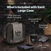 Herb Guard Large Smell Proof Bag & Case with Combination Lock (Holds Up to 3 Ounces) - includes YKK Zippers, 50ml Smell Proof Container and Jar, Built in Tray & Travel Bags (Black) view 2
