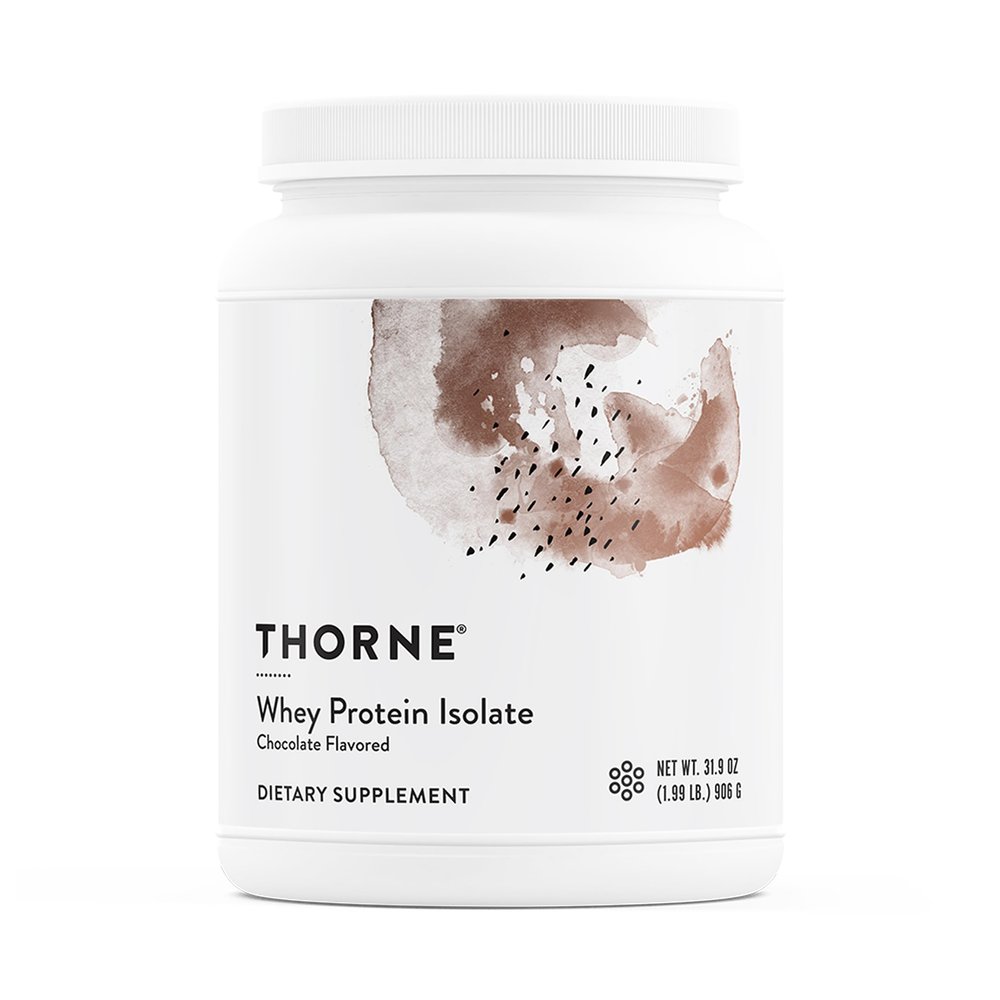 THORNE - Whey Protein Isolate - 21 Grams of Easy-to-Digest Whey Protein Powder - NSF Certified for Sport - Chocolate - 31.9 Ounces - 30 Servings