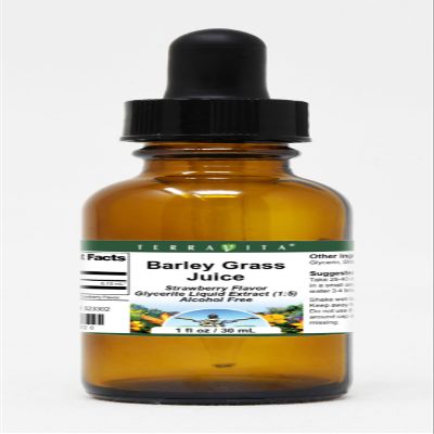 Barley Grass Juice Glycerite Liquid Extract (1:5) - Strawberry Flavored (1 oz, ZIN: 523302)