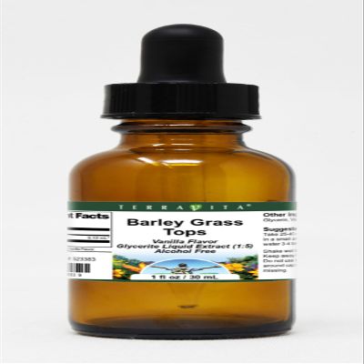Barley Grass Tops Glycerite Liquid Extract (1:5) - Vanilla Flavored (1 oz, ZIN: 523383)