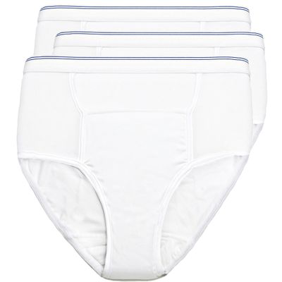 Comfort Finds Men's Reusable Incontinence Brief 10oz 3-Pack - White - Large 38-40 - 3 Pack