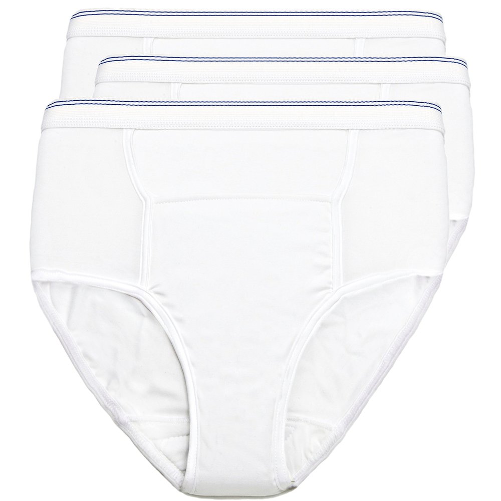 Comfort Finds Men's Reusable Incontinence Brief 10oz 3-Pack - White - Large 38-40 - 3 Pack