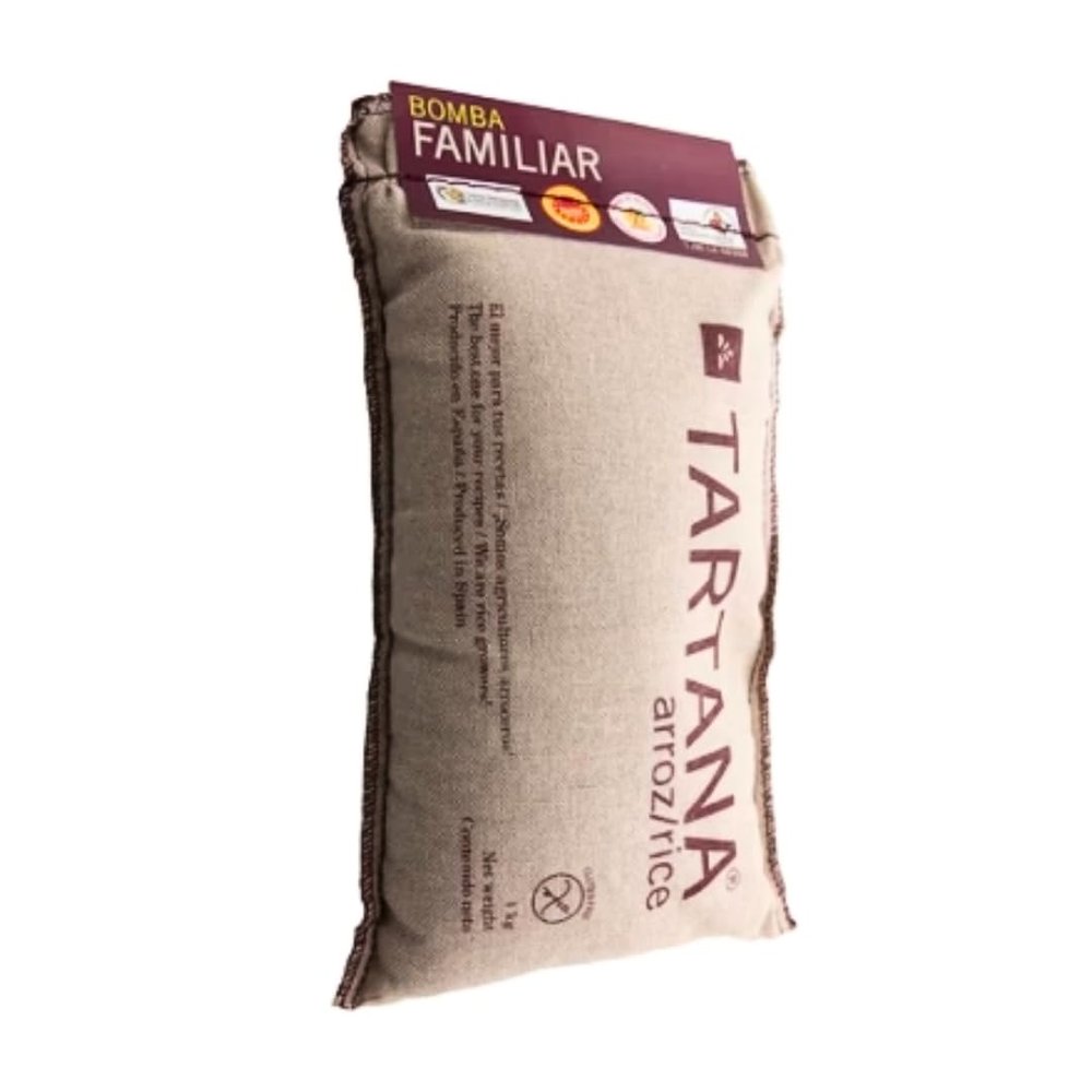 Arroz Tartana Bomba Rice D.O.P., Perfect for Paella, Imported from Valencia, Spain (2.2 Pound Bag)