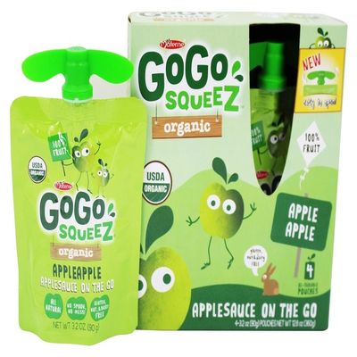 Organic Applesauce Squeezes - Apple Apple