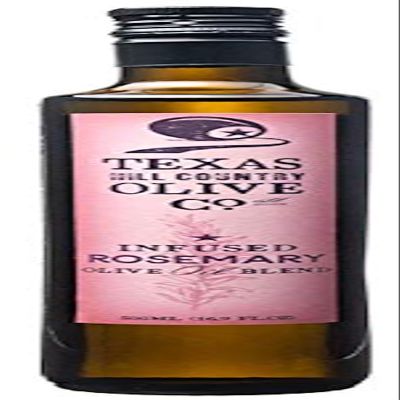 Texas Hill Country Olive Co Rosemary Infused Olive Oil - Cold Pressed Gourmet EVOO Olive Oil - Great for Dressing Dipping Marinade - No Artificial Flavors or Added Sugar - Made in Texas (16.9 oz)