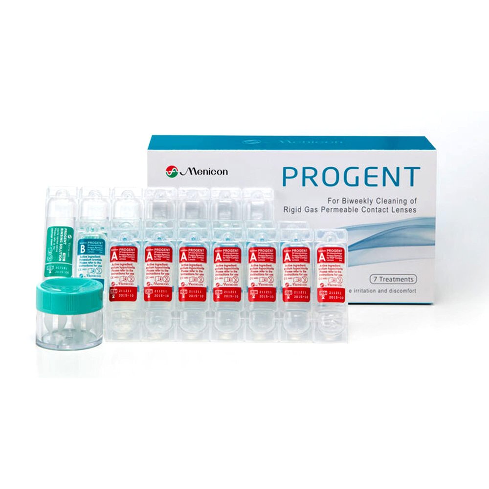 Menicon Progent Biweekly Contact Lens Cleaner - Removes Protein (7 Treatments)