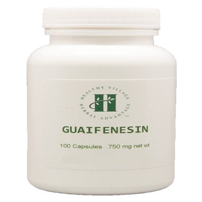 Guaifenesin Vegetable Capsules 750mg (100 Capsules) - Pure Guaifenesin No Fillers No Binders