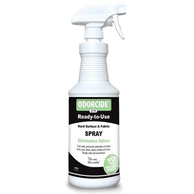 Odorcide Odor Eliminator Spray: Odor Eliminator for Strong Odor on Carpets, Hardwood & More - Smoke, Sweat & Pet Odor Eliminator for Home w/ Non-Enzymatic Formula, 32 Oz (Fresh Scent)