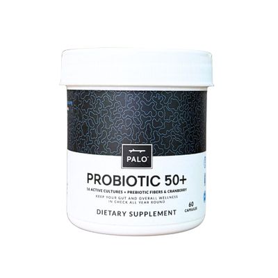 PALO Probiotic 50+ Billion CFU Probiotic & Prebiotic with Cranberry 16 Strains for Gut & Digestive Support Dairy-Free, Gluten-Free (60 Capsules)