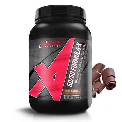 Apollon Nutrition 50/50 Formula-X | Whey Isolate and Casein Protein | 2 lb (Dutch Chocolate)
