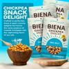 BIENA Chickpea Snacks - Crunchy Roasted Chickpeas - High Fiber Vegan Protein Snacks for Adults and Kids - 4-Pack, 5 Ounce Bags - Sea Salt view 3