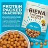 BIENA Chickpea Snacks - Crunchy Roasted Chickpeas - High Fiber Vegan Protein Snacks for Adults and Kids - 4-Pack, 5 Ounce Bags - Sea Salt view 4