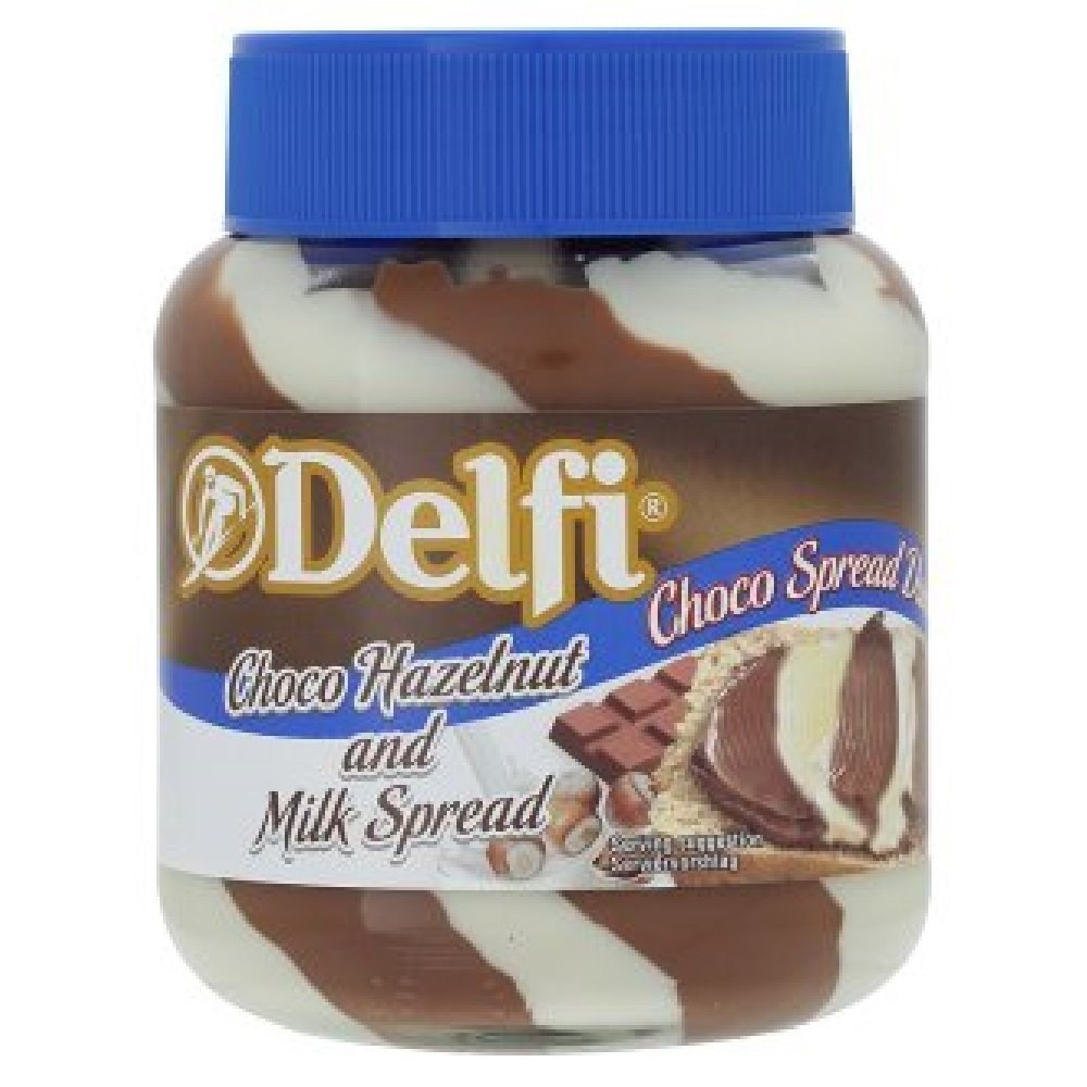 Delfi Spread 350g (Choco Hazelnut and Milk, 6 Can)