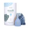 Saalt Menstrual Cup  Reusable Period Cup  Made for Comfortable, Leak-Free Protection Up to 12 Hours  BPA & Latex Free  Includes Cup & Carry Bag (Small, Ocean Blue) view 1