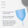 Saalt Menstrual Cup  Reusable Period Cup  Made for Comfortable, Leak-Free Protection Up to 12 Hours  BPA & Latex Free  Includes Cup & Carry Bag (Small, Ocean Blue) view 4