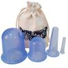 4 Eye Face Body Vacuum Silicone Cupping Therapy Set Suction Cups for Tension Release Winkle Reduction Thick Medical Grade w Instruction Anti Cellulite Massage Anti-Age Anti-Toxin Acupuncture Therapy view 1