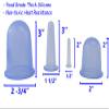 4 Eye Face Body Vacuum Silicone Cupping Therapy Set Suction Cups for Tension Release Winkle Reduction Thick Medical Grade w Instruction Anti Cellulite Massage Anti-Age Anti-Toxin Acupuncture Therapy view 2