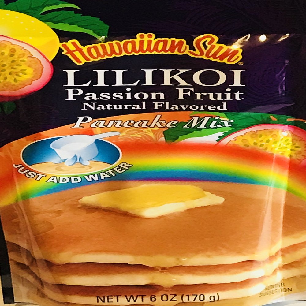 Hawaiian Natural Flavored Pancake Mix! Choose From Macadamia Nut Flavors! Just Add Water! 6oz Package! (Lilikoi)