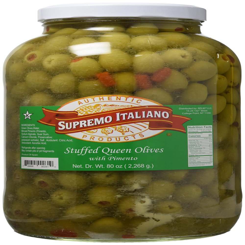 Supremo Italiano Salad Olives, 80 Ounce