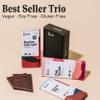 Raaka Chocolate Best Sellers Trio | Gourmet Dark Chocolate Gift | Organic, Vegan, Fair Trade, Soy Free, Non-GMO, Gluten Free, Kosher | 1.8oz Bars, 3-Pack view 2