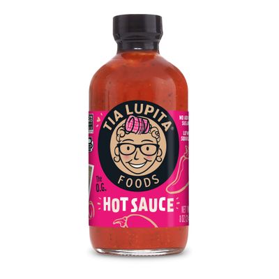 Tia Lupita Hot Sauce | 8 oz x 1 Bottle | Flavorful Heat, Medium Spice, Smoky with hints of Sweetness | Gluten Free, Non GMO, Sugar Free, Low Sodium, Keto, No Carbs - Made with Red Jalapeo Peppers