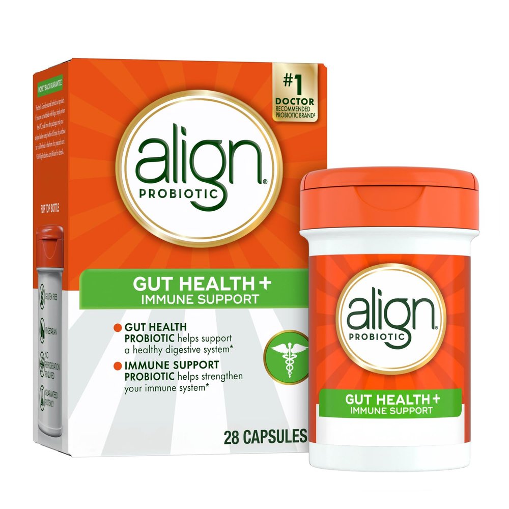 Align Probiotic, Gut Health + Immune Support Probiotic, Probiotics for Women and Men, Probiotics for Digestive Health and Immune Health, #1 Doctor Recommended Brand, 28 Capsules