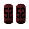 #52 Embroidered/Stitched Sweatband Wristband MAROON Sweat Band w/ BLACK Number (2 Pack)