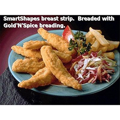Brakebush, SmartShapes Gold'N'Spice Breaded Chicken Breast Strips, 5 lb., (2 count)