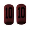 #10 Embroidered/Stitched Sweatband Wristband MAROON Sweat Band w/ BLACK Number (2 Pack) view 1