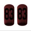 #83 Embroidered/Stitched Sweatband Wristband MAROON Sweat Band w/ BLACK Number (2 Pack) view 1