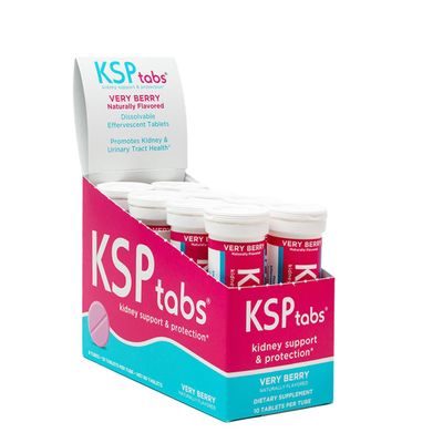 KSPtabs Very Berry All Natural Hydration & Kidney Health Supplement to Combat Calcium Oxalate Crystal Formation, 80 Tablets